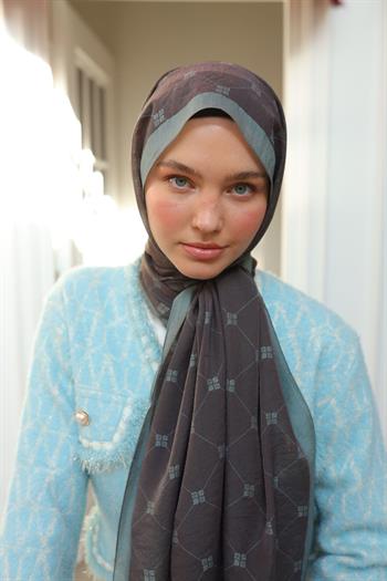 Silk Home Olinda Şal - 49003 - Kahve Mavi