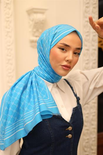 Silk Home Olinda Şal - 49005 - 10 Mavi Beyaz