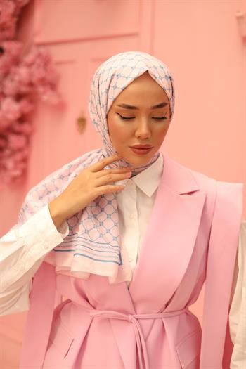 Silk Home Olinda Şal - 49005 - 25 Pembe Mavi