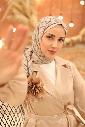 Silk Home Olinda Şal - 49005 - 34 Bej Gül Kurusu