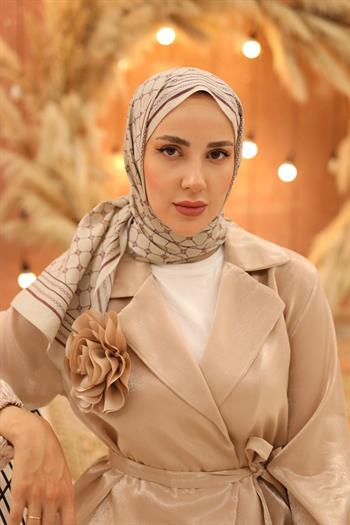Silk Home Olinda Şal - 49005 - 34 Bej Gül Kurusu