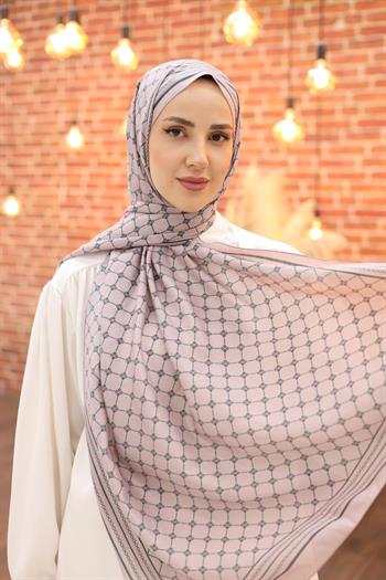 Silk Home Olinda Şal - 49005 - 27 Gül Kurusu Antrasit