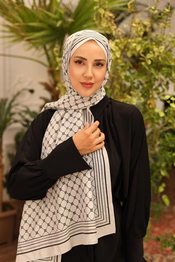 Silk Home Olinda Şal - 49005 - 02 Siyah Gri