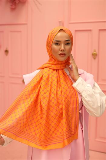 Silk Home Olinda Şal - 49005 - 21 Turuncu Pembe