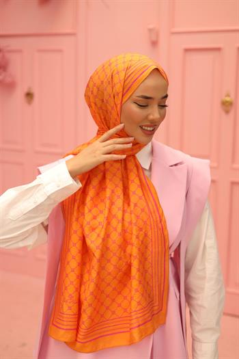 Silk Home Olinda Şal - 49005 - 21 Turuncu Pembe