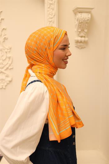 Silk Home Olinda Şal - 49005 - 20 Turuncu Turkuaz