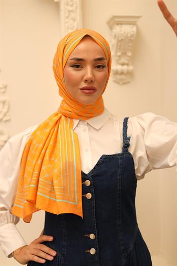 Silk Home Olinda Şal - 49005 - 20 Turuncu Turkuaz