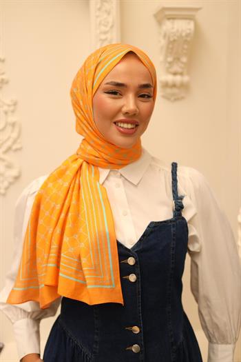Silk Home Olinda Şal - 49005 - 20 Turuncu Turkuaz