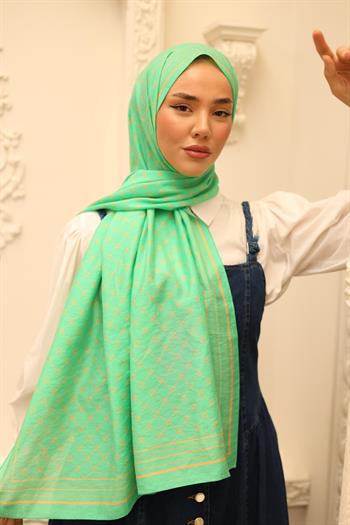 Silk Home Olinda Şal - 49005 - 16 Yeşil Portakal