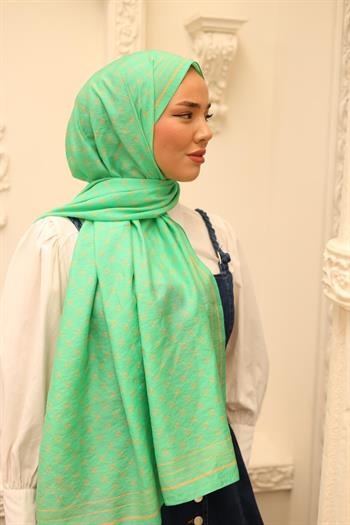 Silk Home Olinda Şal - 49005 - 16 Yeşil Portakal