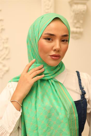 Silk Home Olinda Şal - 49005 - 16 Yeşil Portakal