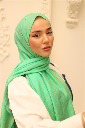 Silk Home Olinda Şal - 49005 - 16 Yeşil Portakal