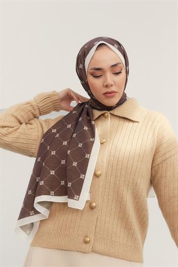 Silk Home Olinda Şal - 49003 - Acı Kahve Ekru