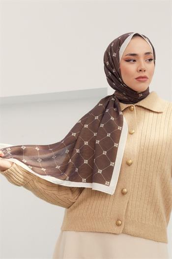 Silk Home Olinda Şal - 49003 - Acı Kahve Ekru