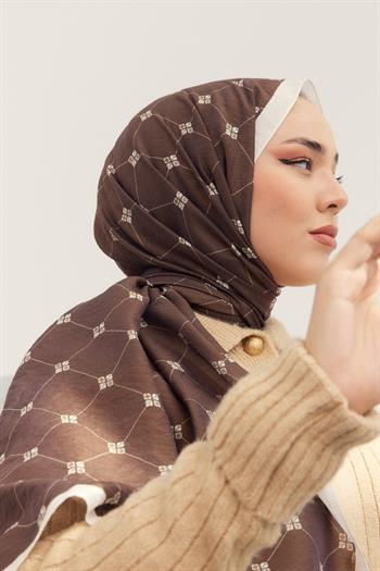 Silk Home Olinda Şal - 49003 - Acı Kahve Ekru