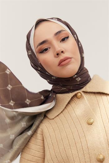 Silk Home Olinda Şal - 49003 - Acı Kahve Ekru