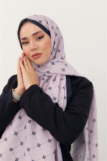 Silk Home Olinda Şal - 49003 - Açık Lila Lacivert