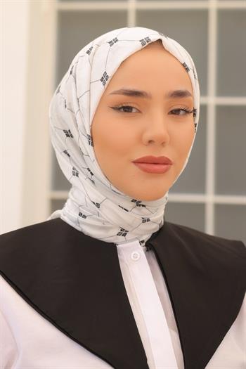 Silk Home Olinda Şal - 49003 - Beyaz Siyah