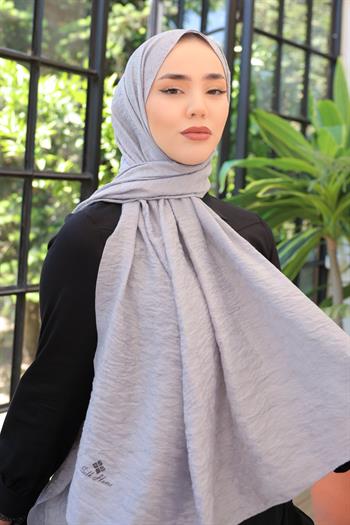 Silk Home Olinda Şal - Dalga Desenli - Açık Gümüş