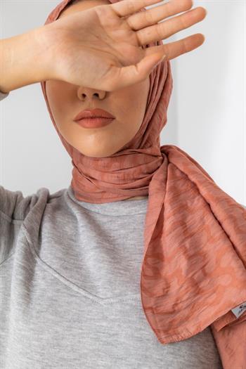 Silk Home Olinda Şal - Dalga Desenli - Bakır