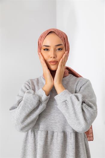 Silk Home Olinda Şal - Dalga Desenli - Bakır