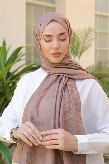 Silk Home Olinda Şal - Dalga Desenli - Cappuccino