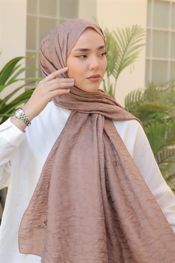 Silk Home Olinda Şal - Dalga Desenli - Cappuccino