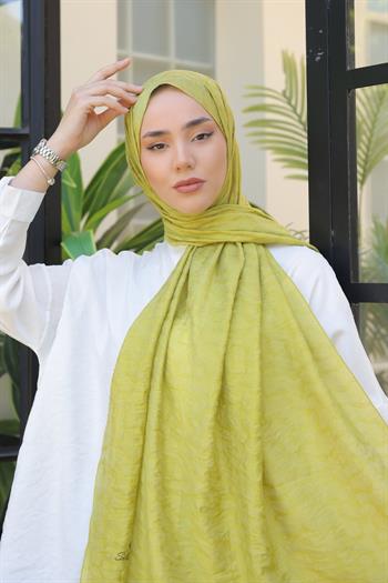 Silk Home Olinda Şal - Dalga Desenli - Fıstık