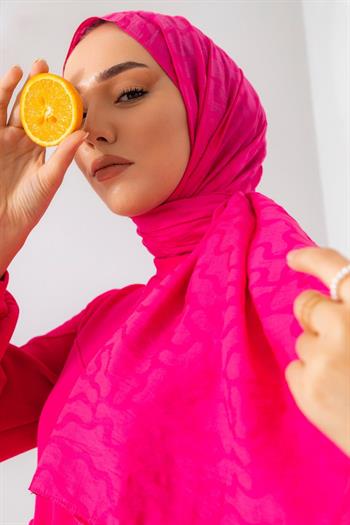 Silk Home Olinda Şal - Dalga Desenli - Fuşya