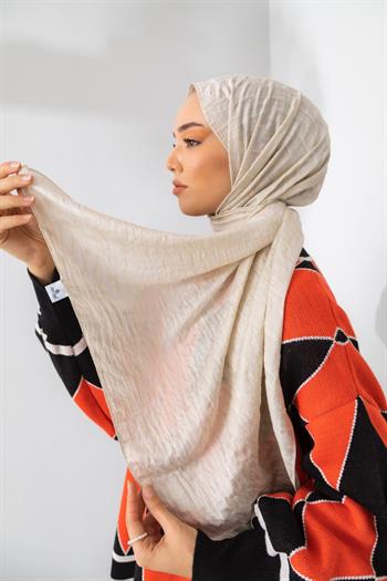 Silk Home Olinda Şal - Dalga Desenli - Koyu Krem