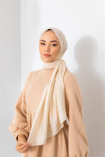 Silk Home Olinda Şal - Dalga Desenli - Krem