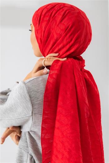 Silk Home Olinda Şal - Dalga Desenli - Nar Çiçeği