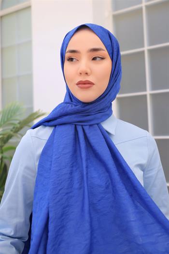 Silk Home Olinda Şal - Dalga Desenli - Saks