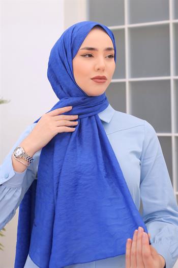 Silk Home Olinda Şal - Dalga Desenli - Saks