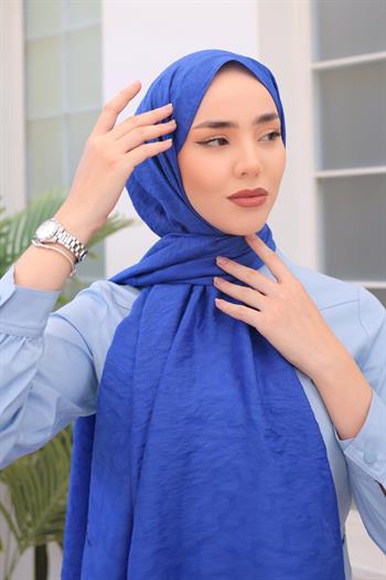 Silk Home Olinda Şal - Dalga Desenli - Saks