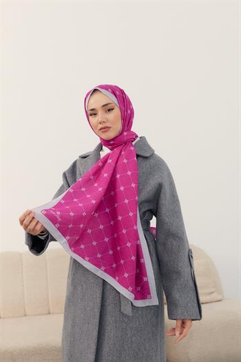 Silk Home Olinda Şal - 49003 - Fuşya Gri