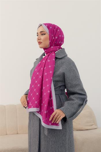 Silk Home Olinda Şal - 49003 - Fuşya Gri