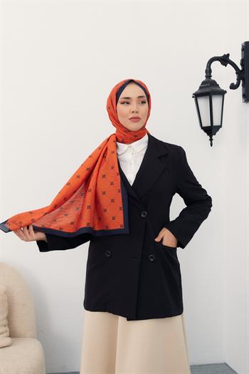 Silk Home Olinda Şal - 49003 - Kiremit Siyah