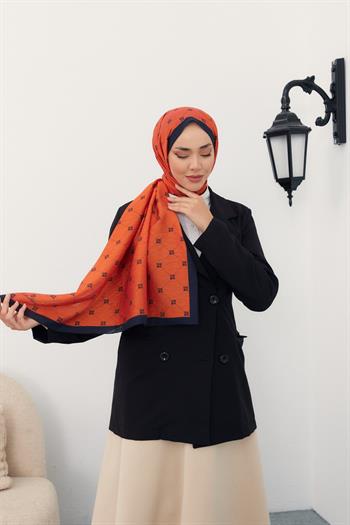 Silk Home Olinda Şal - 49003 - Kiremit Siyah