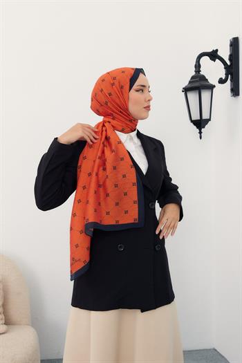 Silk Home Olinda Şal - 49003 - Kiremit Siyah