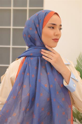 Silk Home Olinda Şal - 49003 - Kot Mavi Kiremit