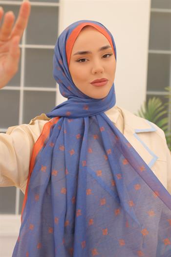 Silk Home Olinda Şal - 49003 - Kot Mavi Kiremit