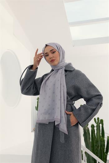Silk Home Olinda Şal - 49003 - Lila Gümüş