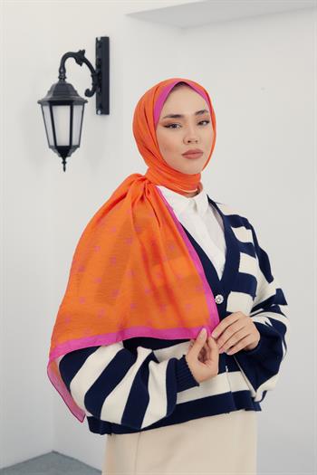 Silk Home Olinda Şal - 49003 - Turuncu Fuşya