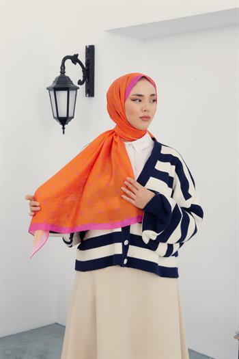 Silk Home Olinda Şal - 49003 - Turuncu Fuşya