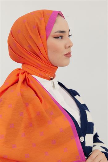 Silk Home Olinda Şal - 49003 - Turuncu Fuşya