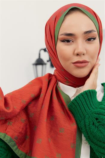 Silk Home Olinda Şal - 49003 - Turuncu Yeşil