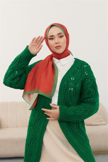 Silk Home Olinda Şal - 49003 - Turuncu Yeşil