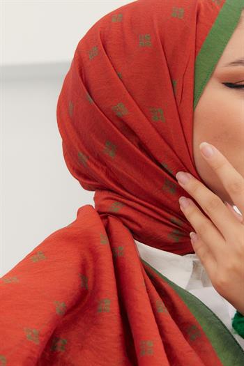 Silk Home Olinda Şal - 49003 - Turuncu Yeşil