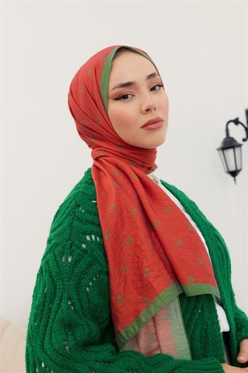 Silk Home Olinda Şal - 49003 - Turuncu Yeşil